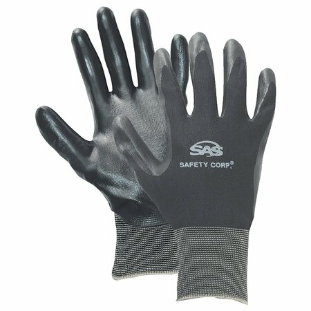 SAS SAFETY SAS Nitrile Coated Palm Gloves - Large 640-1909